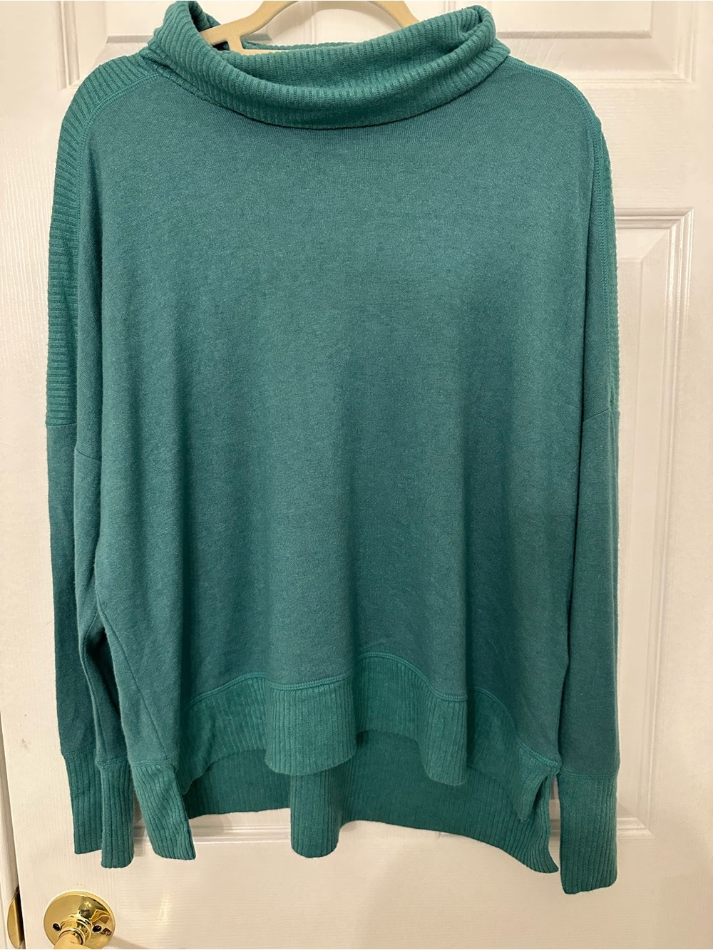 Green Cowl Neck Women's Sweater